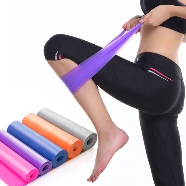 

120cm gym fitness equipment strength training latex elastic resistance bands workout yoga rubber loops sport pilates