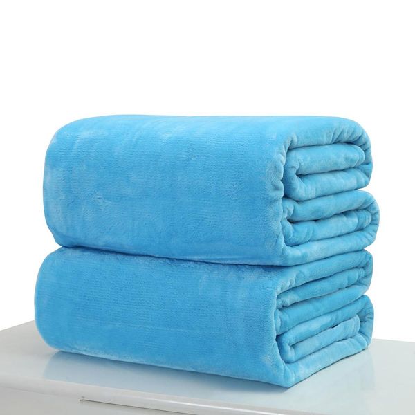

soft warm solid coral fleece flannel cover winter warm sheets blankets sofa office home textile 50*70cm blanket