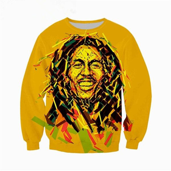 

fashion singer reggae bob marley sweatshirt men women 3d print 3d funny long sleeve tracksuit pullover outerwear casual w35, Black