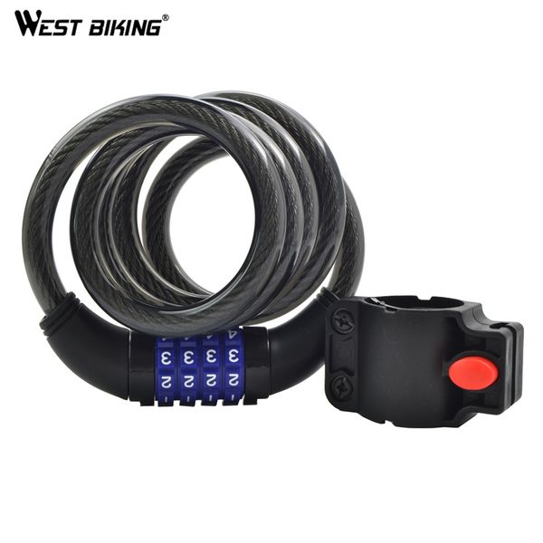 Bicycle Bike Security Anti-Theft Steel Cable 4 Digital Code Password Lock Chain