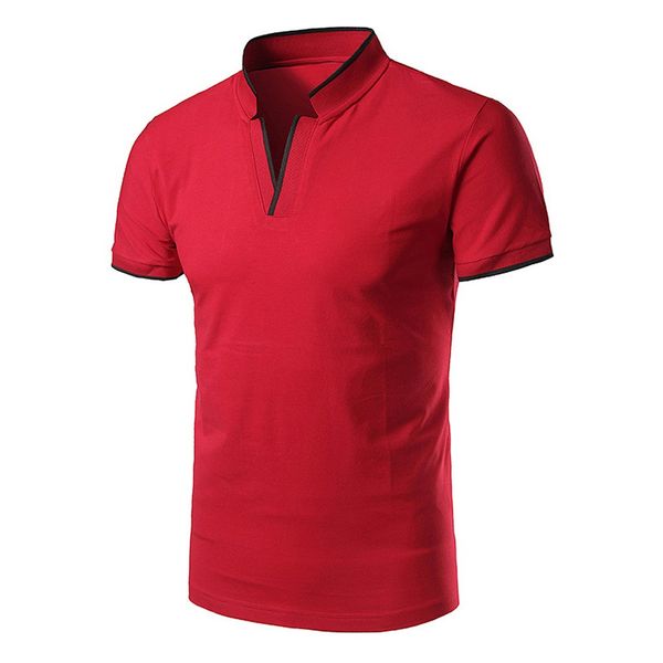 

shirt men's pure color stand collar pullover short sleeve shirt casual vacation fashion men's shirt men's camisa button men #, White;black