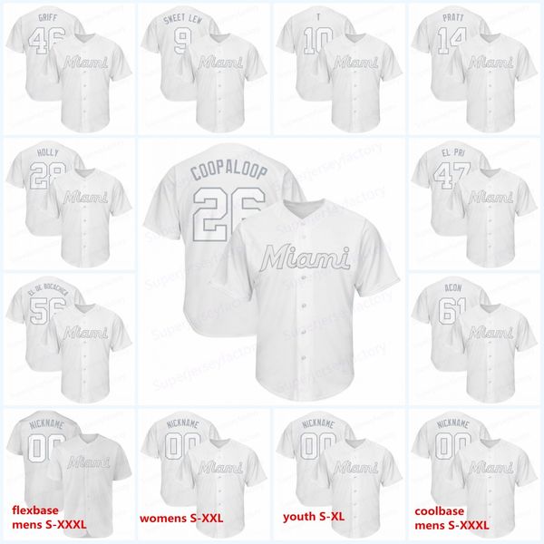 

34 Felix Hernandez KING FELIX 2019 Players Weekend Marlins Jersey Garrett Cooper COOPALOOP Neil Walker WALK Jt T ELOSO jerseys