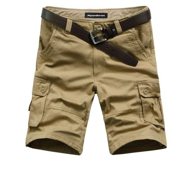 

wholesale-2020 summer men's army cargo work casual bermuda shorts men fashion sports overall squad match trousers plus size 4 color, White;black