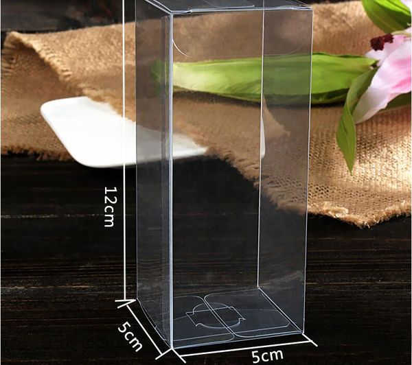 

30pcs 5*5*12cm clear plastic pvc box packing boxes for gifts/chocolate/candy/cosmetic/crafts square transparent pvc box