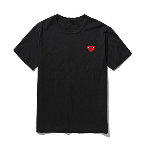 

mens designers t shirt commes cotton embroidery lover casual tee off shirts red white des garconss t-shirt short for summer vetements, Black;blue