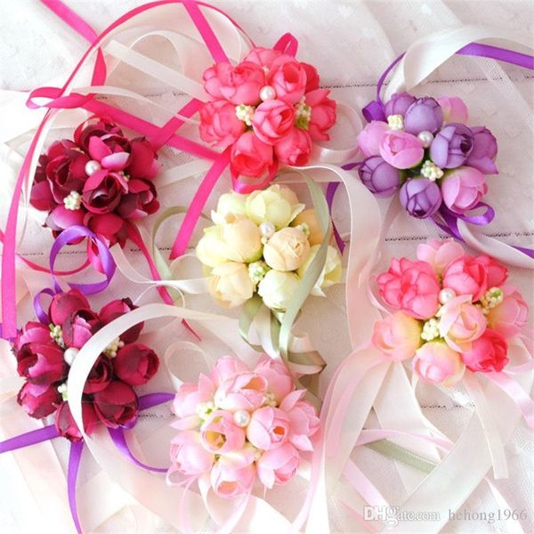 

мода искусственные цветы свадебные торжества невеста цветок запястье simulation pearl lace корсаж невесты сестра невесты пром декор 1 45lh y