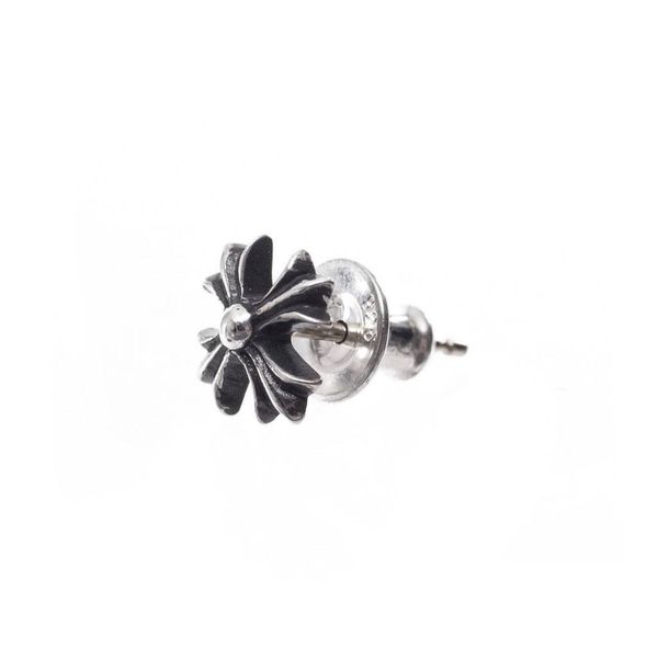

CH cross flower earrings star with sterling silver handmade punk hip hop segmentation retro personality fashion jewelry