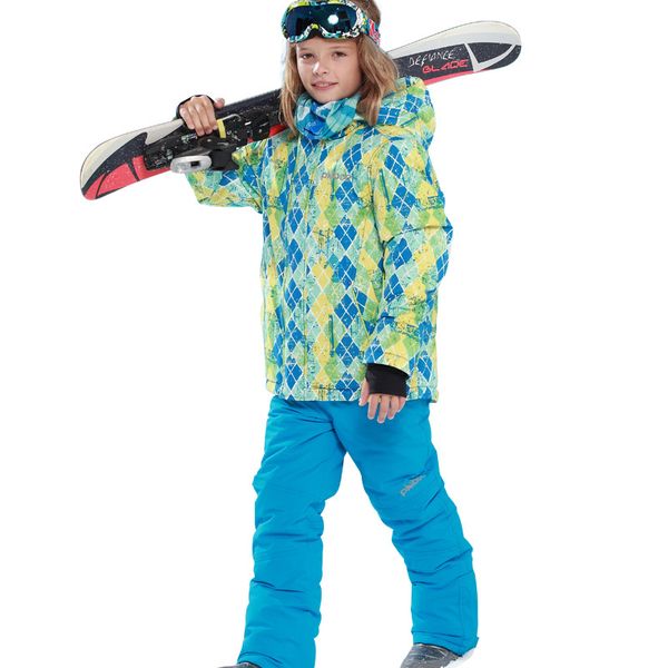 

2019 winter boys snow suits hooded fleece kids clothing sets jackets overalls warm windproof children snowboard sport wear