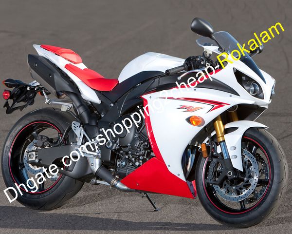 

for yamaha part yzfr1 yzf1000 09 10 11 yzf r1 yzf-r1 red white 2009 2010 2011 motorbike bodywork fairing kit (injection molding)