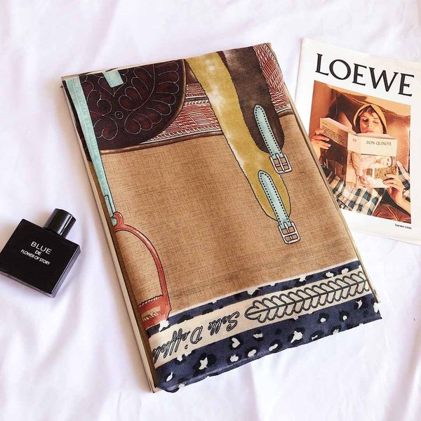 

r woollen scarf luxury scarf softness woollen cotton jacquard yarn-dyed brand designer scarf, Blue;gray