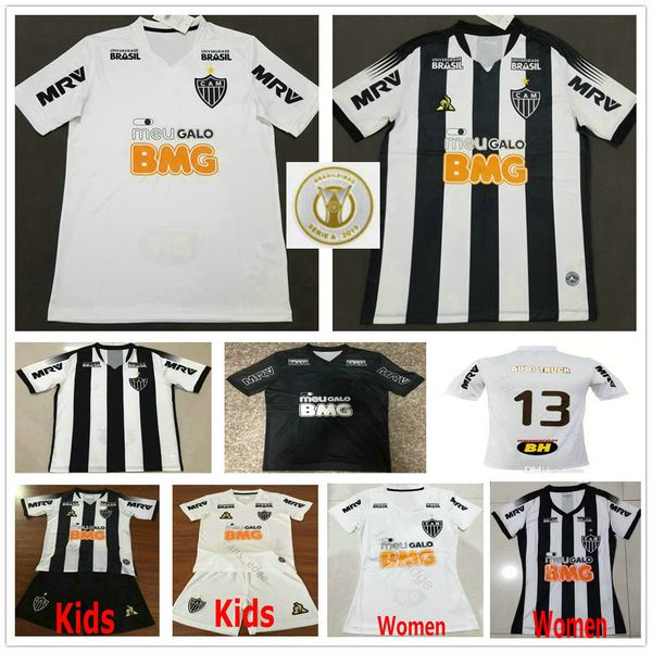 

19 20 atletico mineiro soccer jerseys fred cazares otero moura robinho valdivia custom black white 2019 men women kids football shirts, Black;yellow
