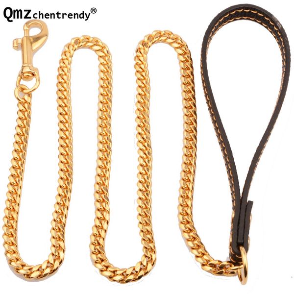 

10mm 60cm/100cm stainless steel slip dog collar cuban chain dog training choke collar strong traction practical chain necklace, Silver