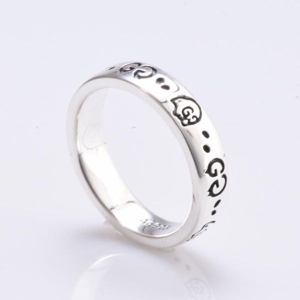 

череп мужского и женского кольца elf ring хип-хоп couple ring top luxury design кольцо ювелирных изделий способа питания оптом, Silver