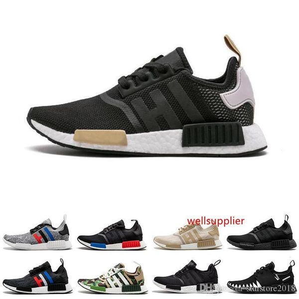 

r1 hipping mens running shoes triple black white beige white blue nbhd og men women runner sports sneakers 36-45