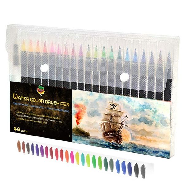 

watercolor marker set for kids coloring books water color brush pens for painting