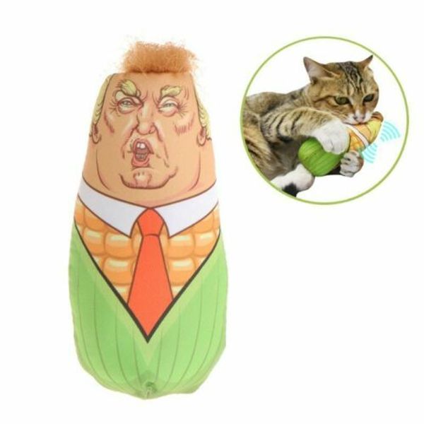 

funny cat toys stuffed plush corn pet kitten interactive teaser catnip squeaky