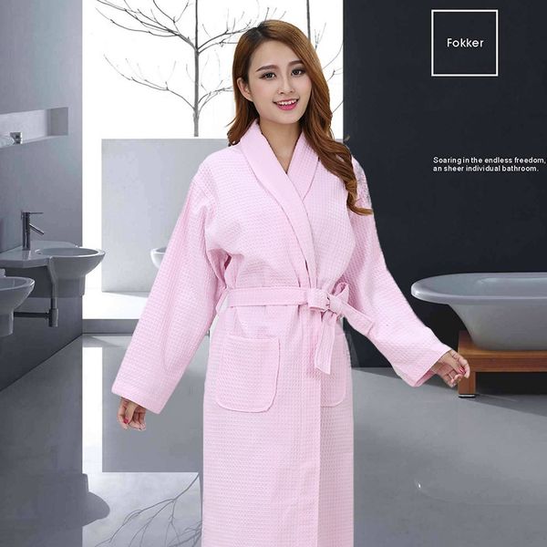 

summer bathrobes women female 100% cotton bathrobe home bridesmaid brides service couple absorbent robe breathable long sleeves, Black;red