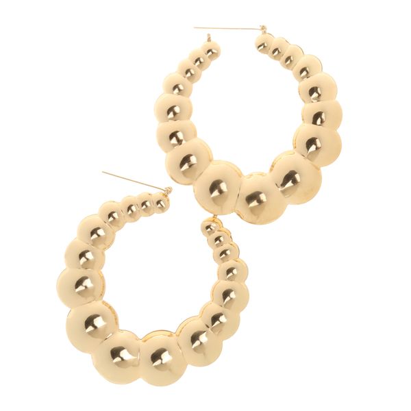 

women gold filled fashion ball circle design hoop dangle earrings jewelry, Golden
