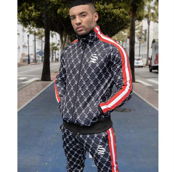 

спортивный костюм mens casual молодежь сплошного цвета воротник trend кардиган куртка спортивных мужчины модельер одежда костюмы 2020 нового, Gray