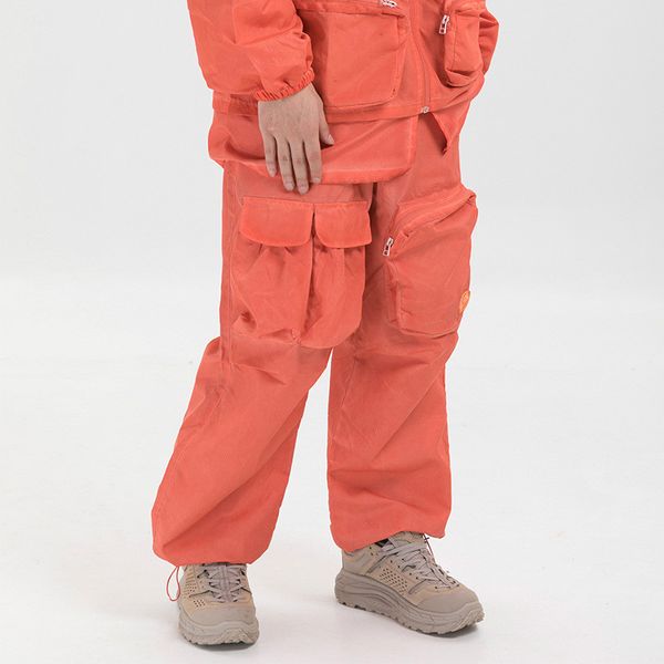

original tide big pocket function style 2019 autumn and winter new style street fashion casual pants trousers overalls pants, Black