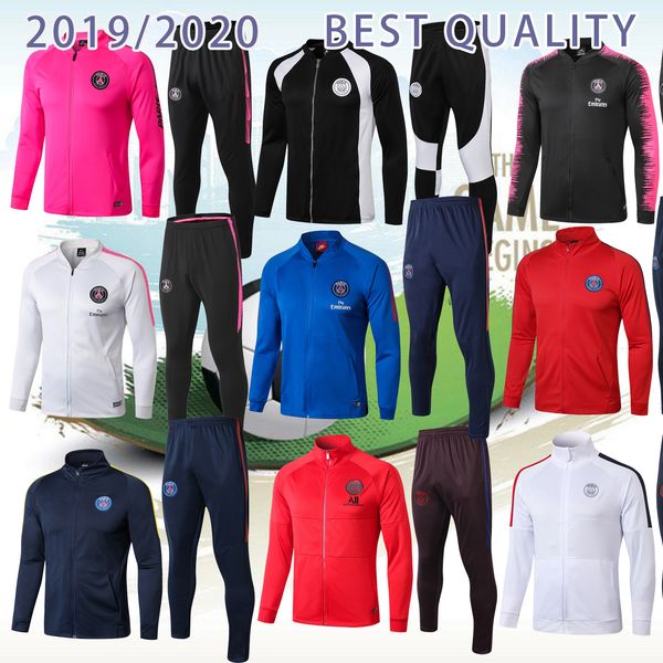 

men size:s-2xl 2019 2020 paris jacket hoodie survetement 1920 paris mbappe football jacket air jordam soccer tracksuit, Black