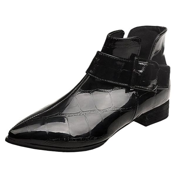 

new patents for shoes, leather, women's fashion office shoes, martin boots, women's style, Black
