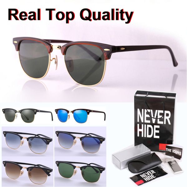 

brand sunglasses men women semi-rimless frame mirror glass lens cat eye sun glasses with original box, accessories, everything, White;black