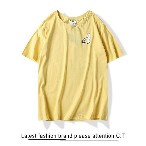 

2020ss / ripndip мужчины роскошь тенниски конструктора selling женщин летние рубашки высокого качества прибытия футболки вышивка печать хлоп, White;black