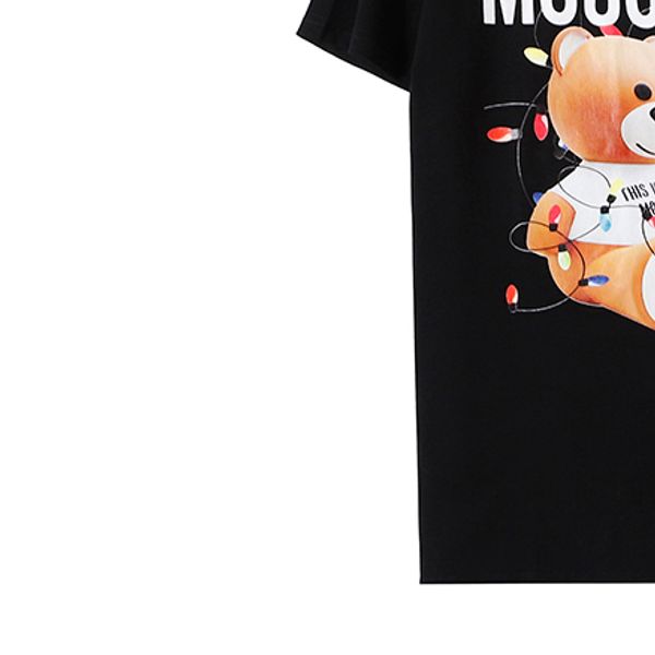 

mens shirts short sleeve luxury t-shirts fashion women brand tshirt bear pattern mens clothing 19122126k, White
