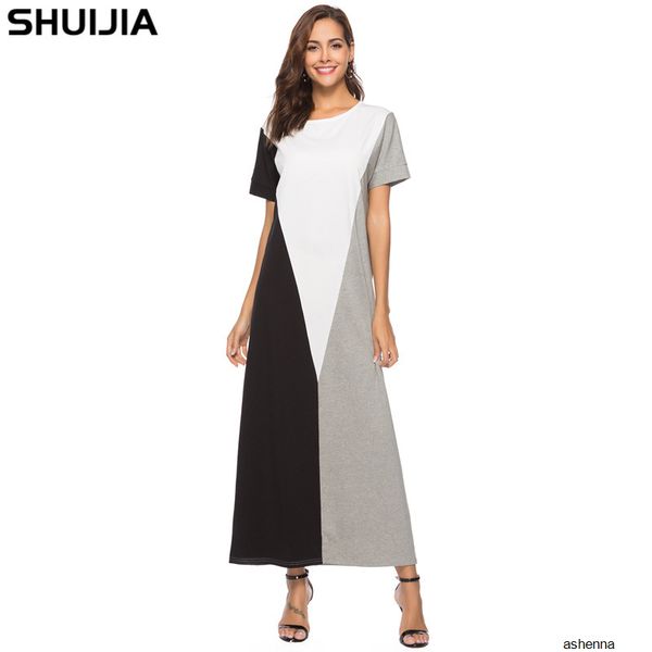 

womens designer color matching dressrxjq, Black;gray
