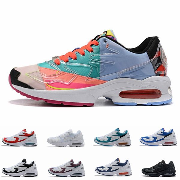

2019 new designer atmos x max2 light qs running shoes men women black red colorful pink sports sneakers size 36-45, White;red