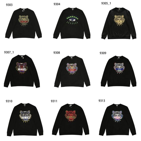 

men women designer fashion hoodies 2019 brand mens letter embroidery with tiger pattern couple hoodies luxury men sweatshirts 16 style, Black