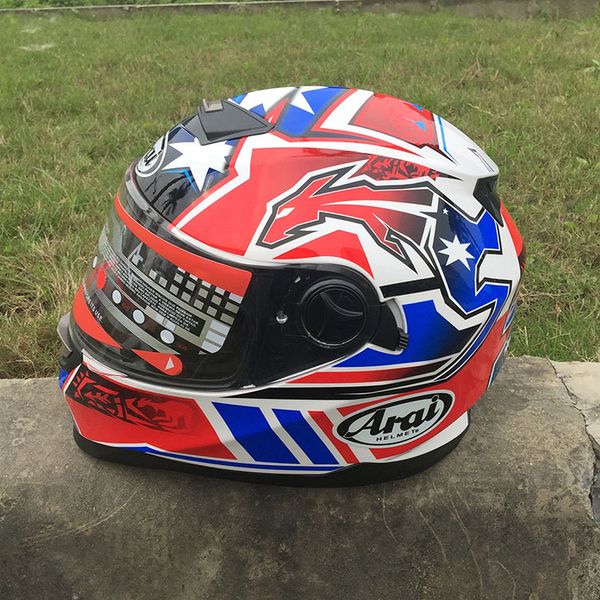 

2017 new full-face helmet run double lens helmet motorcycle stunning color skull capacete