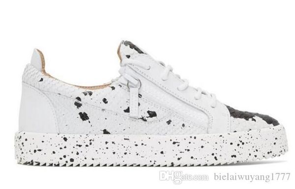 

sell italy luxury low-shoes gold gradient color stitching strap zip sneakers ladies leather high help shoes, Black