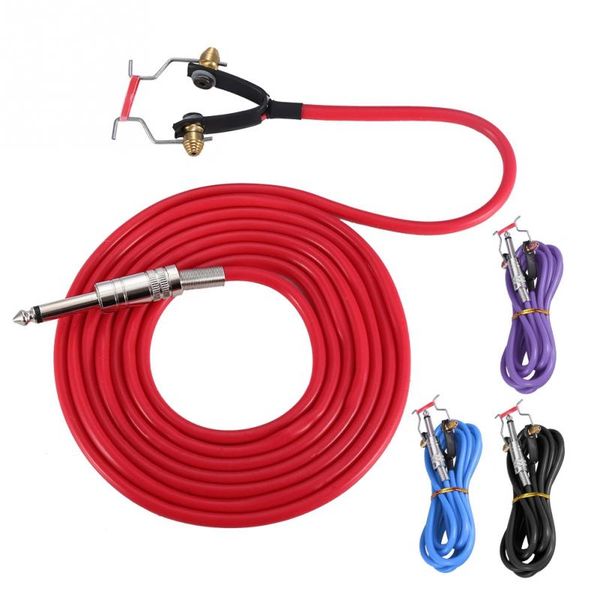 

4 colors silicone hook line clip cord for interface tattoo supplies power conversion kit tattoo power supply accessory clip cord
