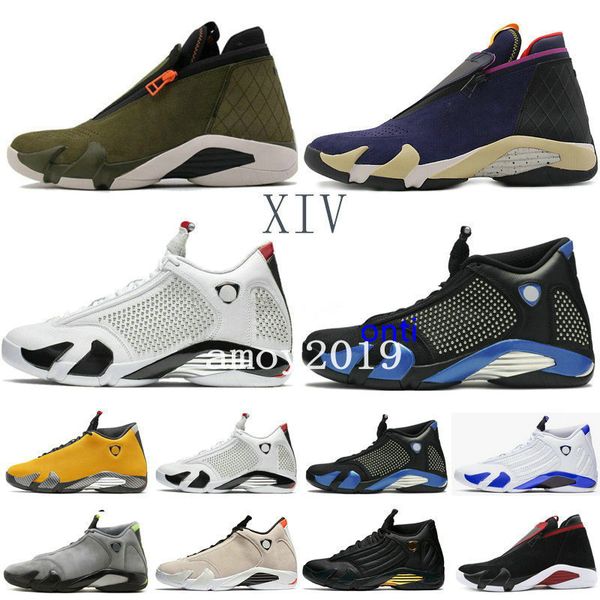 

2020 jumpman 14 14s reverse last smen basketball shoes black blue thunder red suede last sthunder black yellow dmp sports sneakers