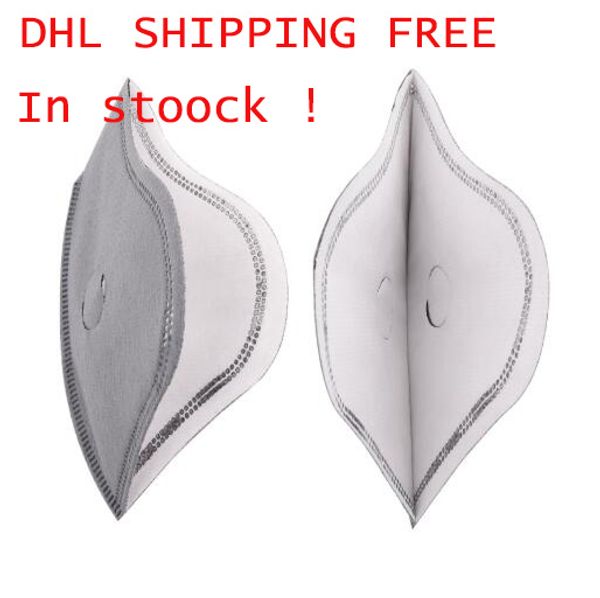 

DHL / FEDEX доставка бесплатно! 5 слоев маски Фильтры для велосипедного лыжи Унисекс Активированный уголь Дыхательные фильтры