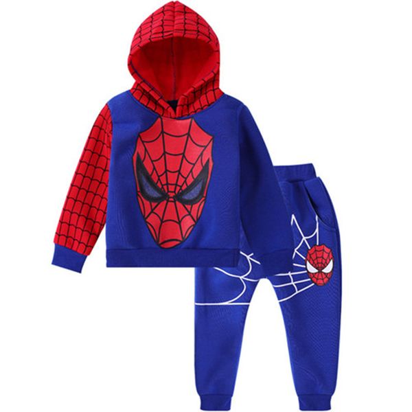 

6 color new autumn winter boy set 2017 children tracksuit kids clothing suit boys and girls hoodie+trousers 2 pcs set, White