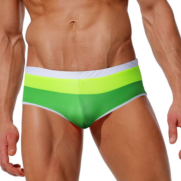 

2020 multicolor men's swim brief bikini swimwear men quick-drying swimming trunks surf beach pant trend swim trunks