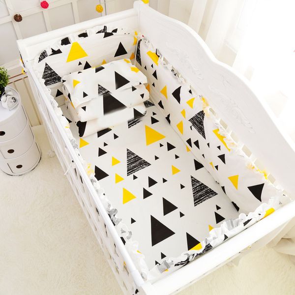 

3-7pcs set cotton baby bedding set cotton baby crib bumper pillowcase bumpers crib sheet duvet cover bumper