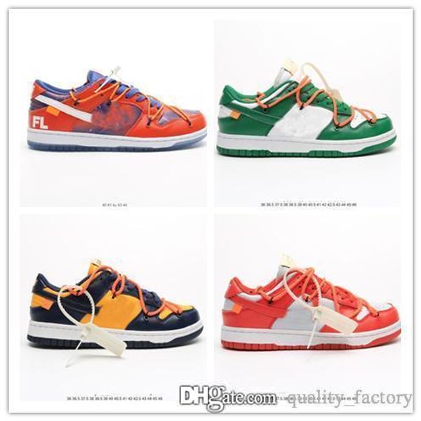 

фото x futura х sb dunk low off повседневная обувь mens женщин дизайнерские зеленый оранжевый синий белый макает де chaussures taquets, White;red