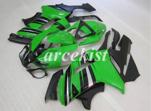 

4 gifts new abs motorcycle fairings kit fit for kawasaki ninja zx-6r zx6r 2007 2008 6r 07 08 body set custom green black