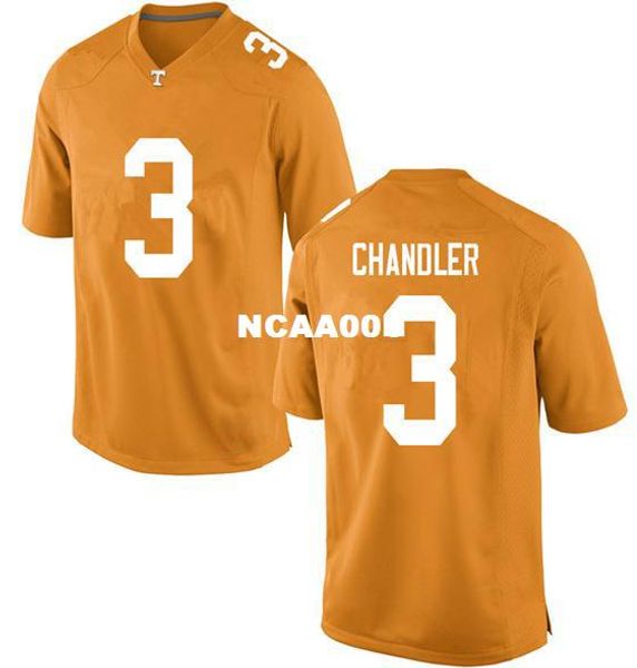 

youth tennessee vols ty chandler #3 youth real full embroidery college football jersey size s-4xl or custom any name or number jersey, Black;red