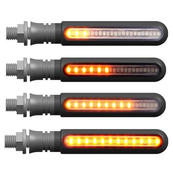 

new 2pcs motorcycle turn signals led flowing water flashing lights ssignals tail flasher/running blinker drl 2019