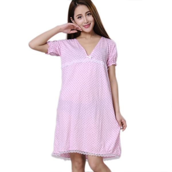 

women nightgowns 100% cotton 2020 new summer and autumn female sleepshirt thin nightdress lounge blue yellow pink, Black;red