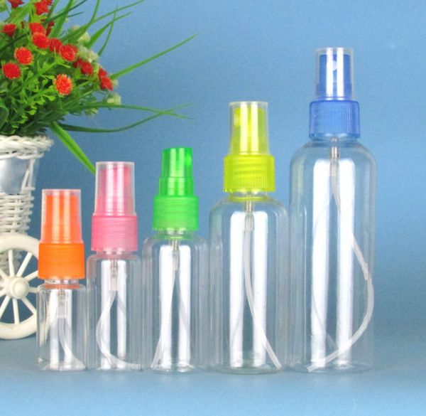 Последние 10-100 мл прозрачной прозрачной прозрачной бутылки прозрачной жидкости, небольшой спрей для напитков, домашних животных, косметики