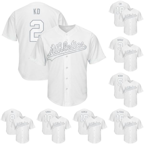 

Oakland Khris Davis 2019 Players Weekend Athletics Jersey Dustin Garneau Chris Herrmann Marcus Semien Homer Bailey Chad Pinder Mark Canha