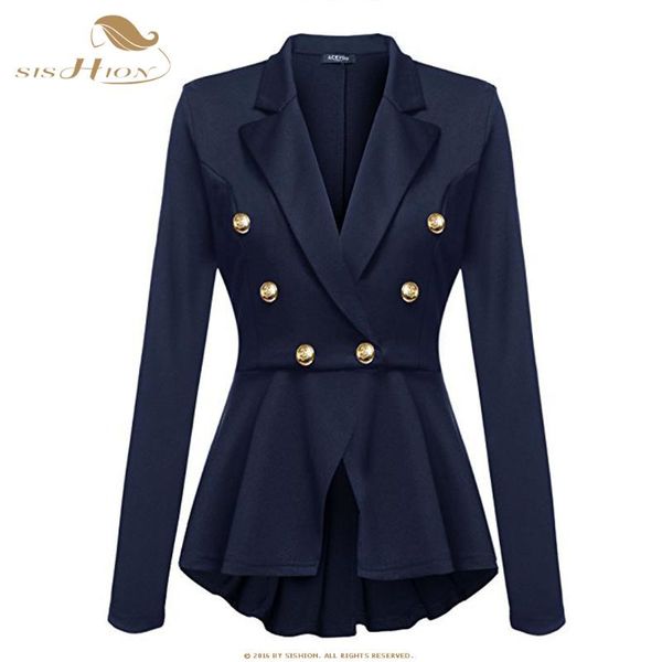 

sishion new vintage solid color blazer women 2020 fashion trend notched collar suit coat casual for office lady sp0861, White;black