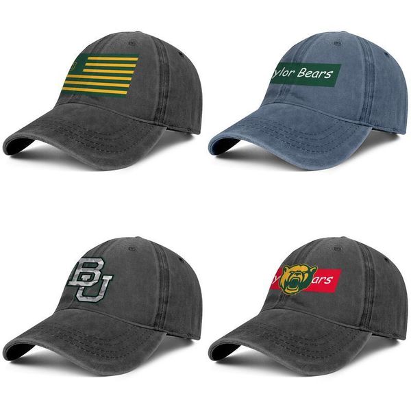

baylor bears football university red black mens and womens baseball denim cap design fitted custom blank vintage custom stylish hats, Blue;gray