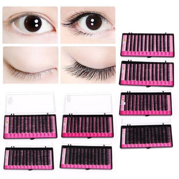 

black fake false faux individual tray lash c curl 0.1mm eyelash extension pro